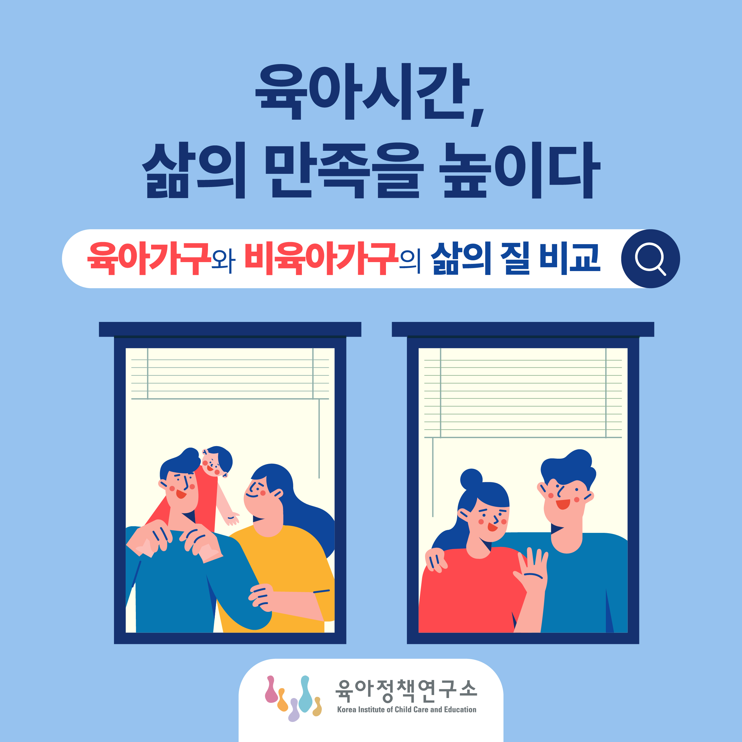 육아시간, 삶의 만족도를 높이다: 육아가구와 비육아가구의 삶의 질 비교 관련이미지